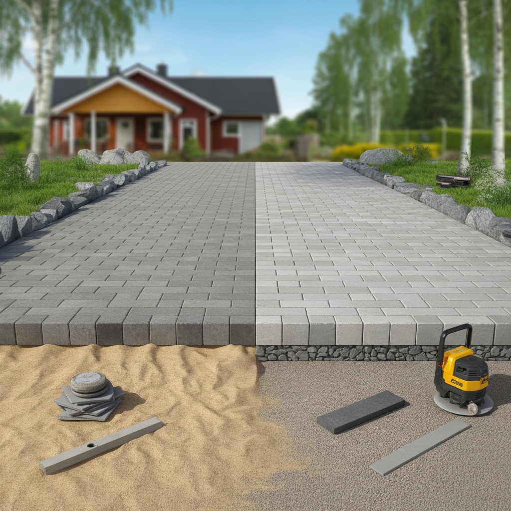 sattsand eller stenmjol under marksten jamforelse och rad